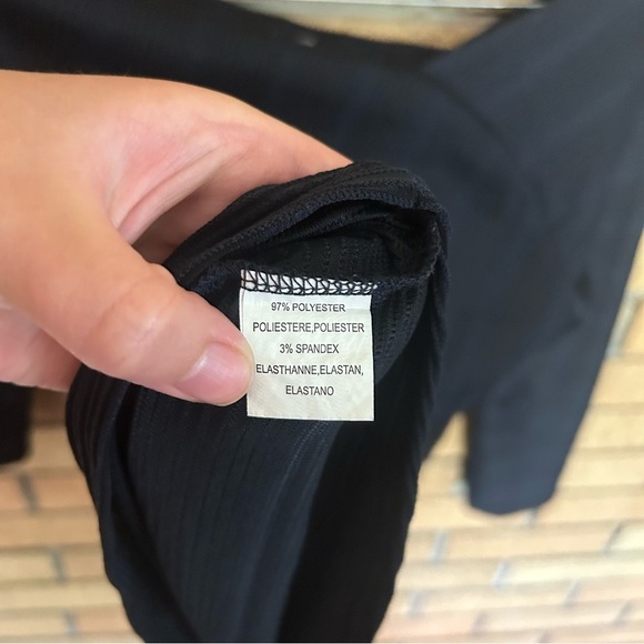 NWT Anthropologie X Blue Tassel Navy Shuler Off Shoulder Top Textured Size Small - Picture 6 of 7